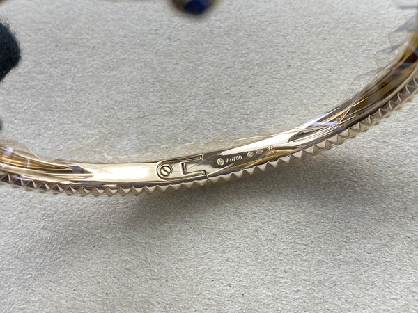 Cartier Baignoire Watch 18.5MM Gold Clous de Paris
