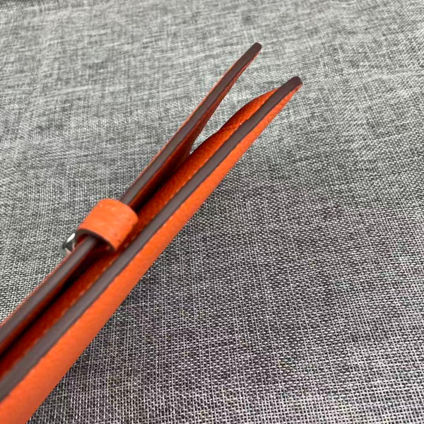 HM Dogon Duo Wallet 20cm In Orange Togo Leather