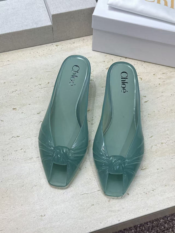 Chloe Jelly Mules In Spearmint TPU