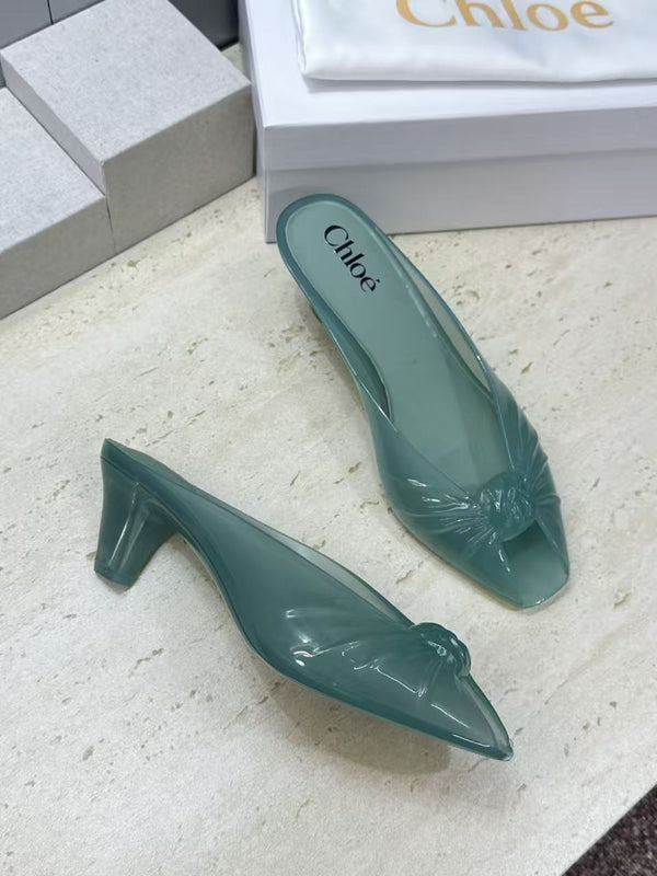 Chloe Jelly Mules In Spearmint TPU