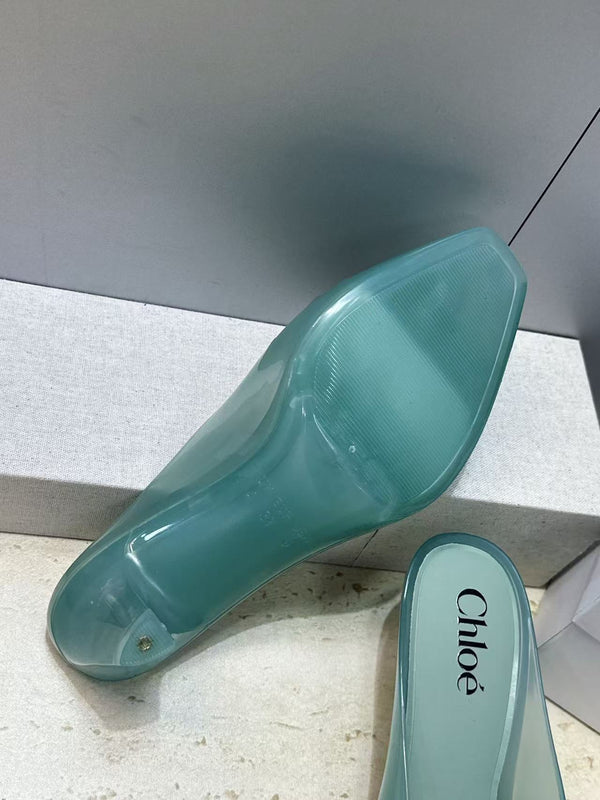 Chloe Jelly Mules In Spearmint TPU