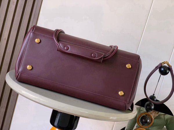 Borsa Loewe Madrid 33cm in pelle di vacchetta color talpa
