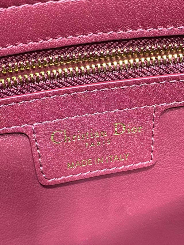 CD 2026 Bow Bag 33.5cm in Burgundy Lambskin