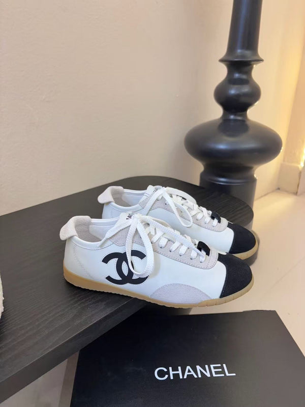 Baskets CC 26s Blanc Noir Cuir de veau & Suède 618696