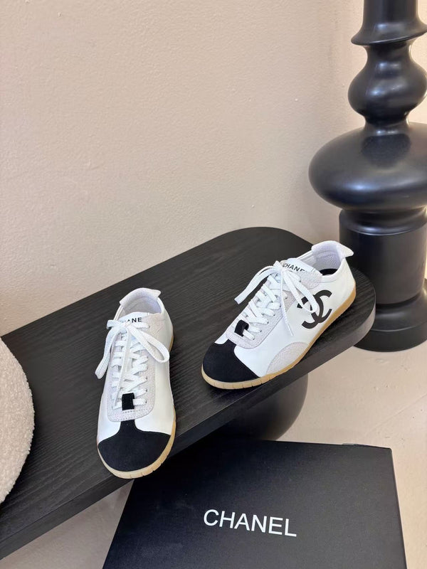 Baskets CC 26s Blanc Noir Cuir de veau & Suède 618696