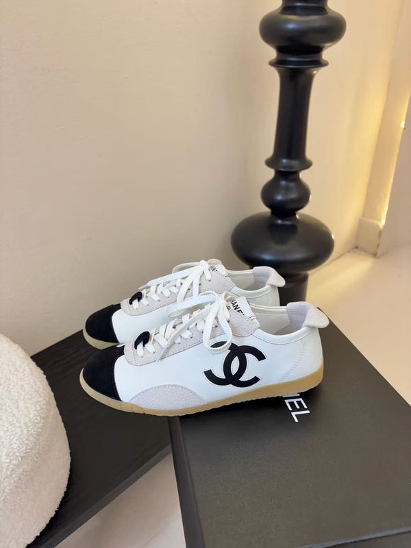 Baskets CC 26s Blanc Noir Cuir de veau & Suède 618696