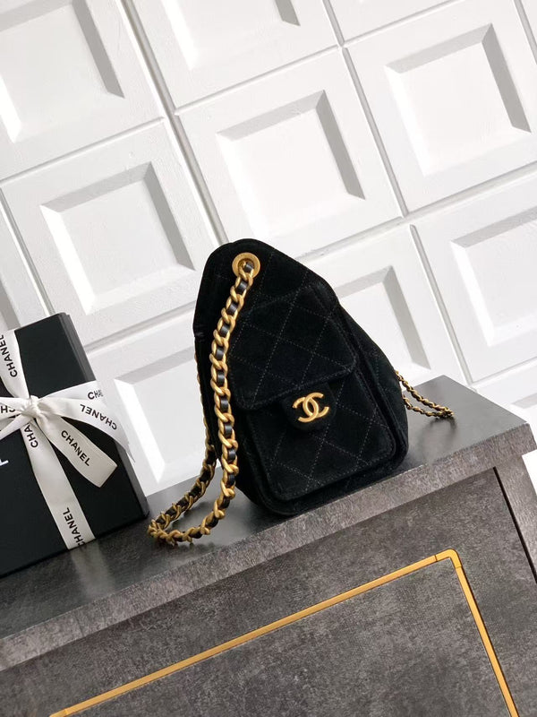 Sac Hobo CC 25C 30cm Daim Noir