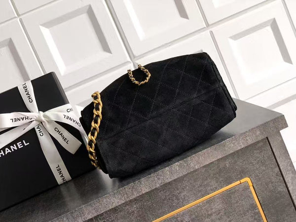 Sac Hobo CC 25C 30cm Daim Noir