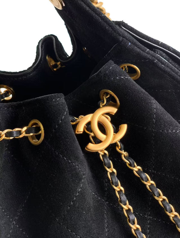 Sac Hobo CC 25C 30cm Daim Noir