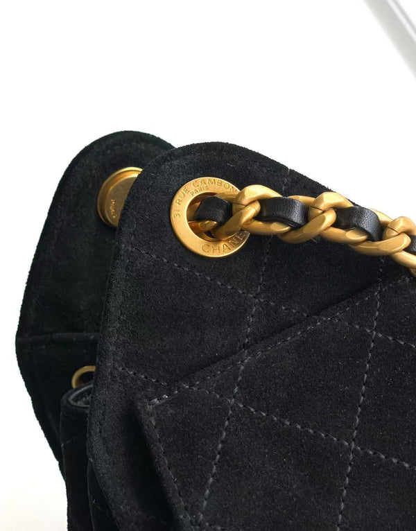 Sac Hobo CC 25C 30cm Daim Noir