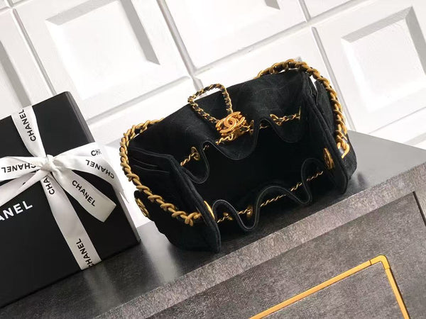 Sac Hobo CC 25C 30cm Daim Noir