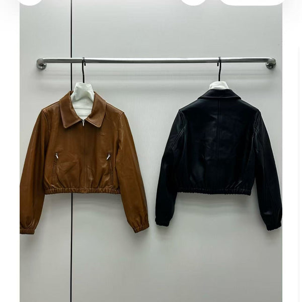 GG 26s Crop/Cropped Jacket Leather 420981