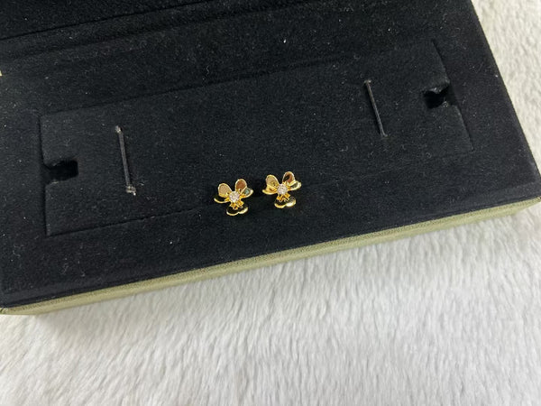 Clover Flower Heart Stud Earrings