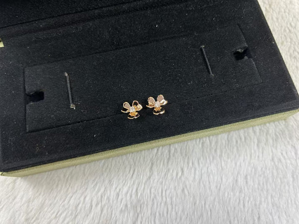 Clover Flower Heart Stud Earrings