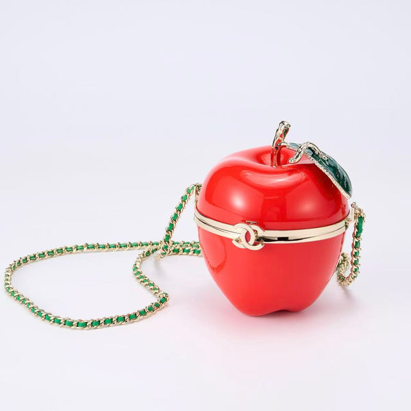 CC Métiers d'art 2026 Apple Minaudière Bag Red Lacquered Metal
