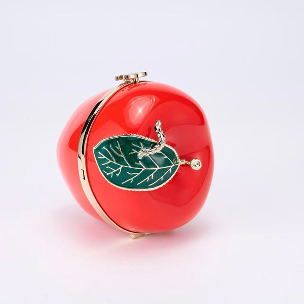 CC Métiers d'art 2026 Apple Minaudière Bag Red Lacquered Metal