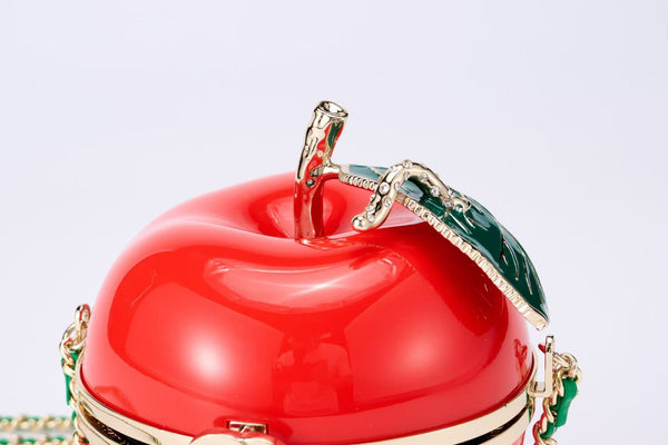 CC Métiers d'art 2026 Apple Minaudière Bag Red Lacquered Metal