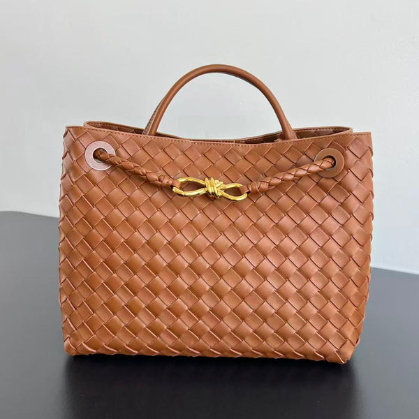 Bv Medium Andiamo 32cm Dark Tan Lambskin