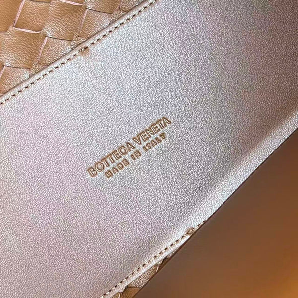 Bv Medium Andiamo 32cm Dark Tan Lambskin