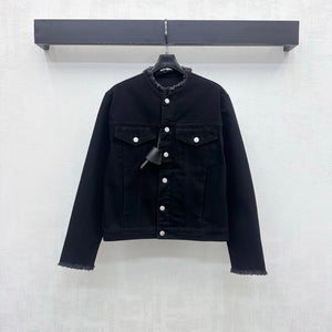 CE Trucker Jacket in Black Heavy Cotton