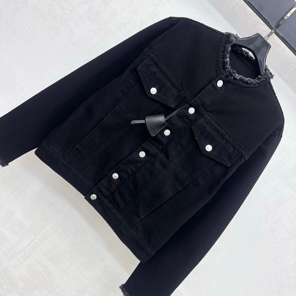 CE Trucker Jacket in Black Heavy Cotton