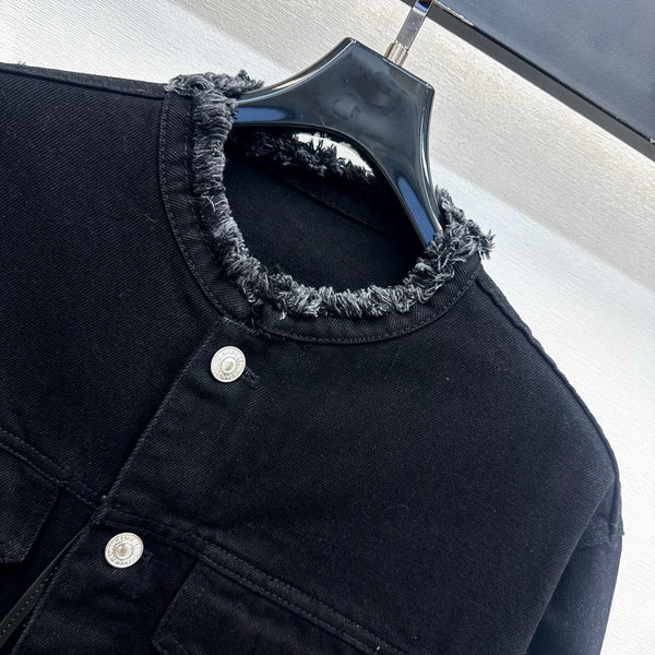 CE Trucker Jacket in Black Heavy Cotton
