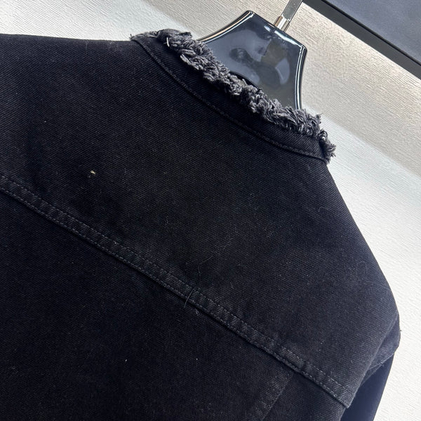 CE Trucker Jacket in Black Heavy Cotton