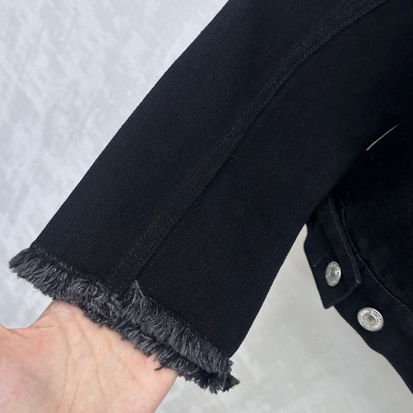 CE Trucker Jacket in Black Heavy Cotton