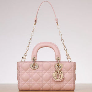 CD Lady D-Joy 22cm Bag Pink Lambskin
