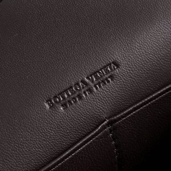 BV Andiamo Zipper Card Holder 19cm in Chocolate Leather