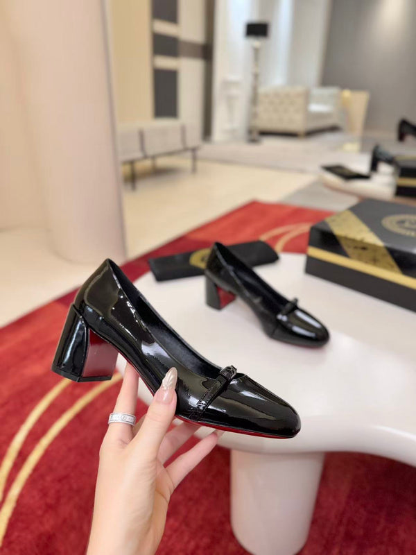 CL Jane Nina Pumps 55mm in Black Patent Leather