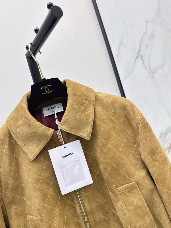 CC Fango Blouson Brown Burgundy Suede Leather