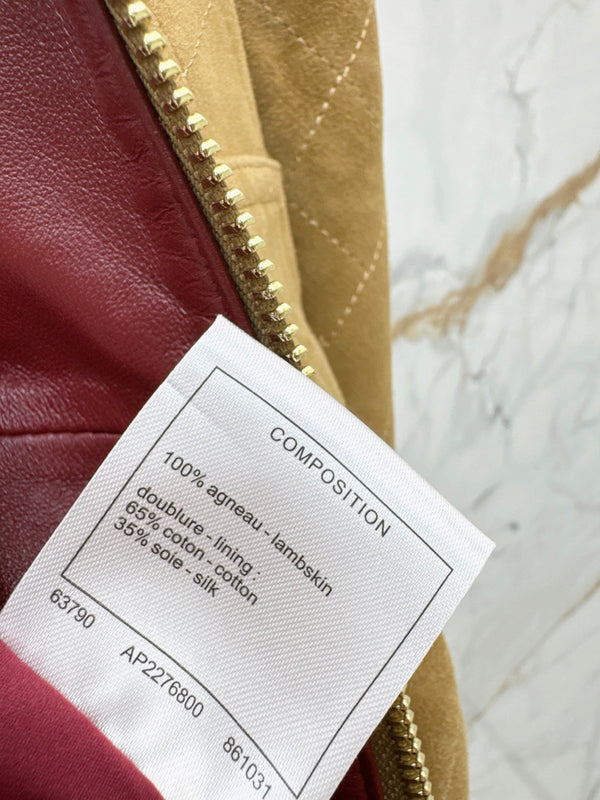 CC Fango Blouson Brown Burgundy Suede Leather