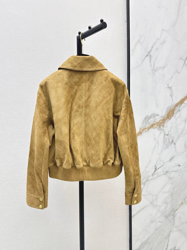 CC Fango Blouson Brown Burgundy Suede Leather