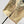 YSL Crinkled Midi Skirt Metallic Gold Leather