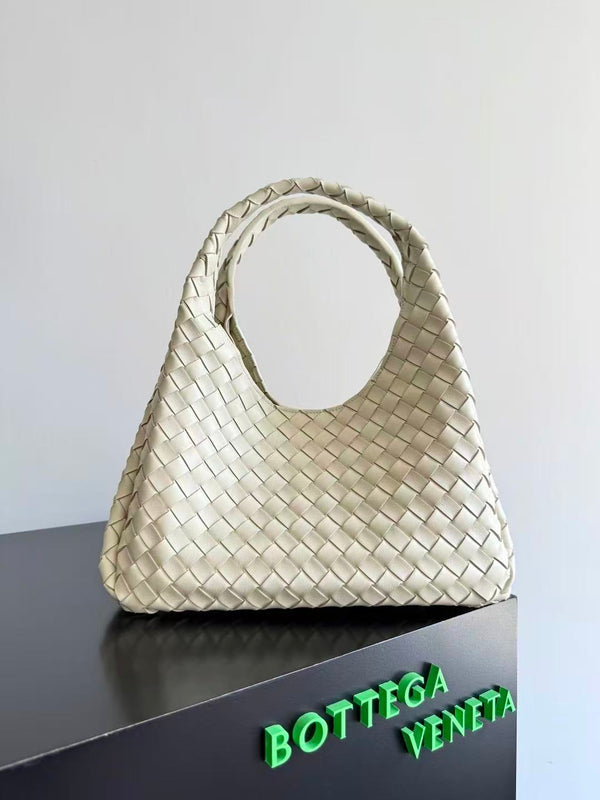 BV Campana Bag Intrecciato 33cm Cream Lambskin