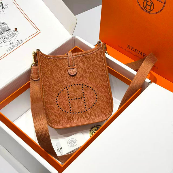 Mini Evelyne 18cm Tan Cowhide Leather