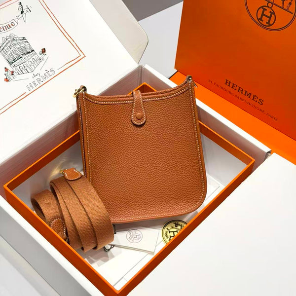 Mini Evelyne 18cm Tan Cowhide Leather