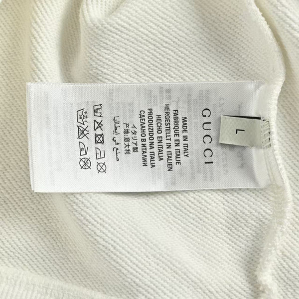 GG Men's Interlocking G Drawstring Hoodie White