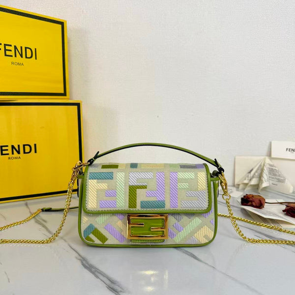 FF Baguette Mini Bag 19cm Multicolor Canvas