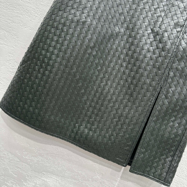 BV 26ss Skirt in Dark Green Lambskin