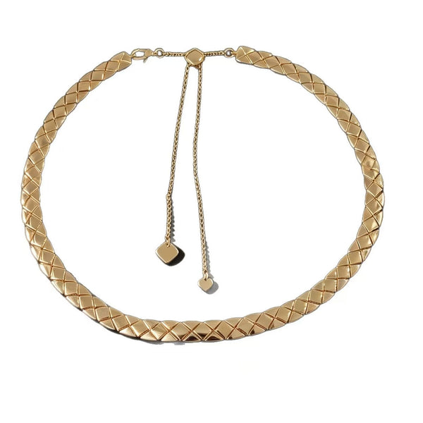 CC Coco Crush Supple Short Necklace Rhombus Design