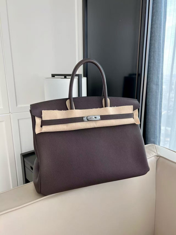 HM Birkin 40cm Palladium Hardware Ebony Togo Calfskin