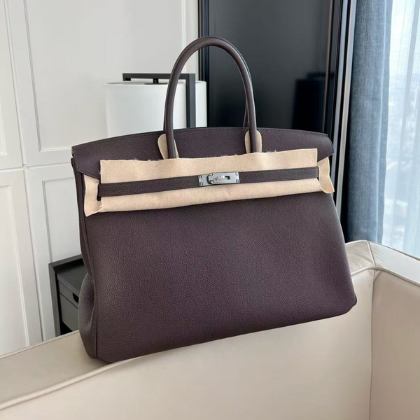 HM Birkin 40cm Palladium Hardware Ebony Togo Calfskin