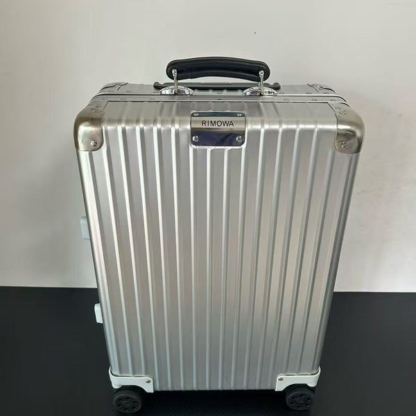 Rimowa Suitcase 21 inch Silver Black Aluminum