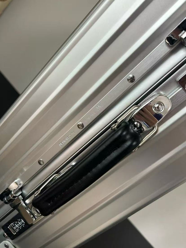 Rimowa Suitcase 21 inch Silver Black Aluminum
