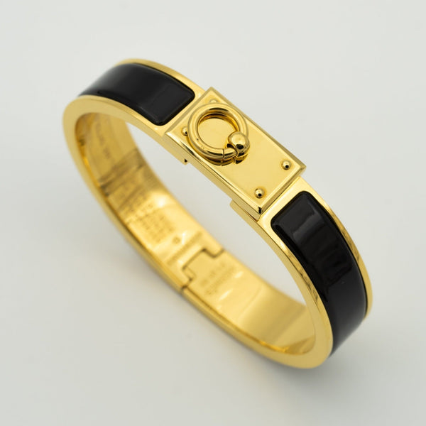 BRACCIALE CON CHIUSURA AD ANELLO H 12MM NERO