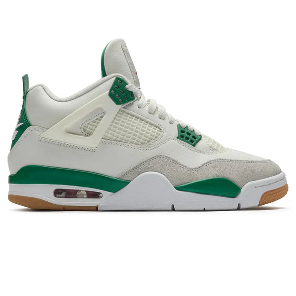 Nike Jordan 4 Retro Vert pin Gris ivoire Daim cuir