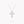 BAGUETTE CUT SILVER DIAMOND CROSS NECKLACE