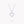 HEART SILHOUETTE SILVER DIAMOND NECKLACE